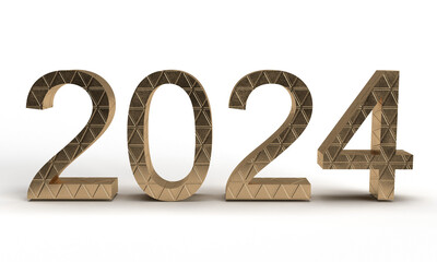 2024 number text font golden metal color logo symbol decoration ornament happy new year calendar time merry christmas xmas 2024 2023 party celebration marketing offer discount product advertisement 