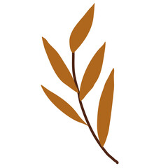 Autumn Leaf Hand Drawn Element