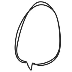 Cute Bubble speech Hand drawn element