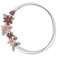 abstract floral frame