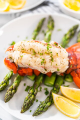 Garlic lobster tails