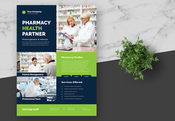 Blue Green Pharmacy Store Flyer 