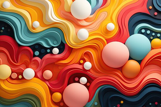 retro patterns, with repetitive designs and vibrant colors that give a nostalgic feel to the illustration. Generated with AI - Powered by Adobe