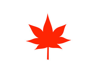 シンプル紅葉アイコン：赤