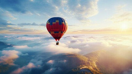 a hot air balloon in the sky