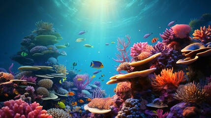 a school of fish in the ocean