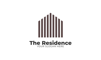 line pattern forming a house. Usable for Real estate, apartment, residence, building, and property logo