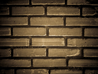 Dark brown bricks wall for abstract brick background and texture.