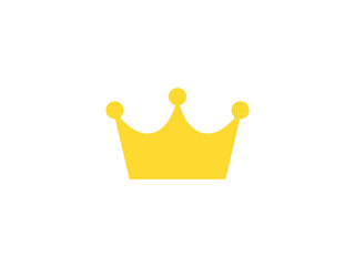 シンプル王冠アイコンA：黄色 - obrazy, fototapety, plakaty