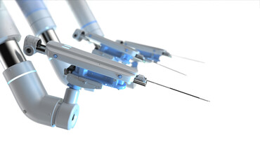 Robotic assisted surgery machine close up