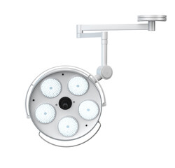 Surgery lights or medical lamps isolated on white