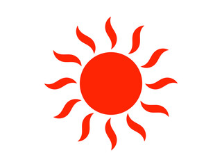 メラメラ太陽アイコン：赤