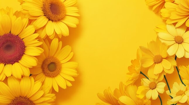 beautiful many yellow flower background