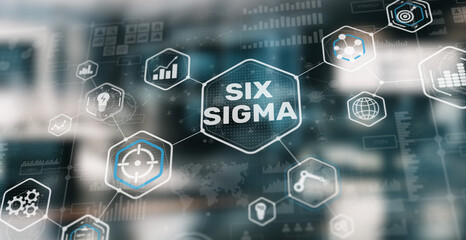 Six Sigma. Innovation technology concept. Universal background