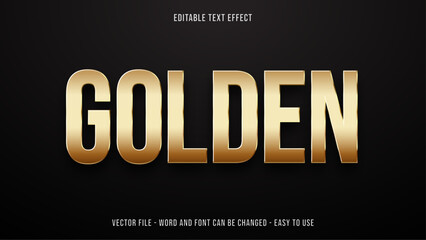 Editable text effect golden mock up