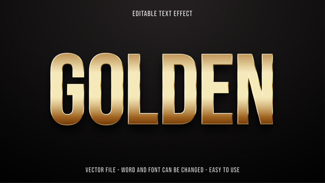 Editable text effect golden mock up