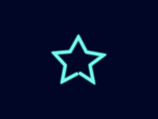 Fototapeta premium スターネオンサイン：E