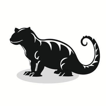 Tiger Salamander silhouettes and icons. Black flat color simple elegant Tiger Salamander animal vector and illustration.