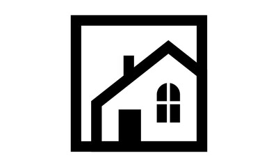 modern home building vector on white background