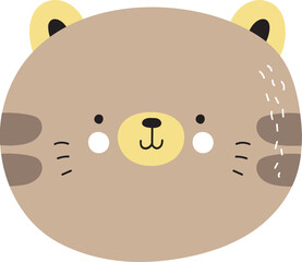 Cute Animal Head Illustration