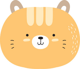 Cute Animal Head Illustration