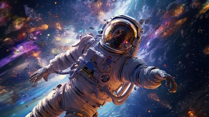 Fototapeta premium astronaut in space