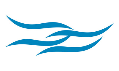 water wave vector icon symbol logo