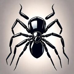 Obraz premium A logo for a business or sports team featuring a black widow spider that is suitable for a t-shirt graphic.