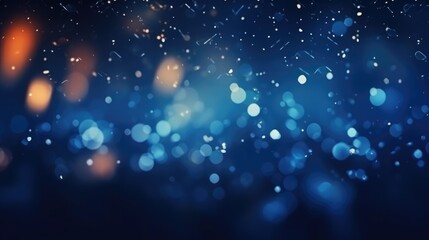 Blue and gold abstract bokeh background