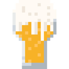 Obraz premium Pixel art beer glass