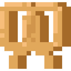 Pixel art pretzel icon