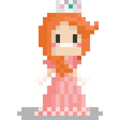 Pixel art princess character
