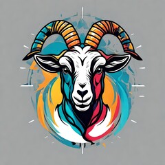 A logo for a business or sports team featuring a goat  
that is suitable for a t-shirt graphic.