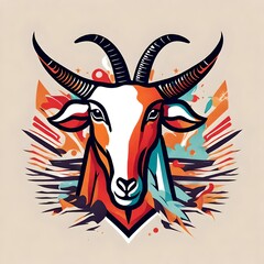A logo for a business or sports team featuring a goat  
that is suitable for a t-shirt graphic.