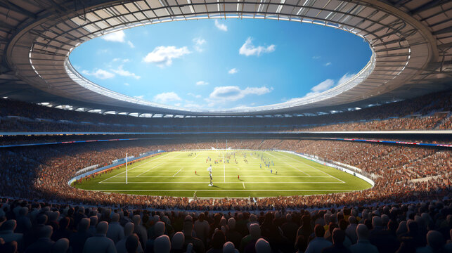 Premium AI Image  Stadium arena celebrating Manchester city winnning champions  league illustration generative ai