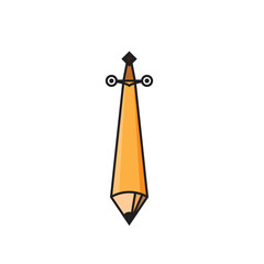 pencil sword logo simple design.