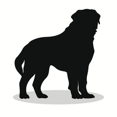 Mastiff silhouettes and icons. Black flat color simple elegant Mastiff animal vector and illustration.