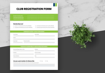 Green Registration Form