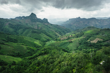 Green mountain scenery,Landscape of green mountains