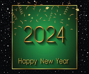 Fototapeta na wymiar 2024 Happy New Year background.