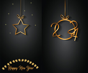 2024 Happy New Year background for your seasonal invitations, festive posters, greetings cards.