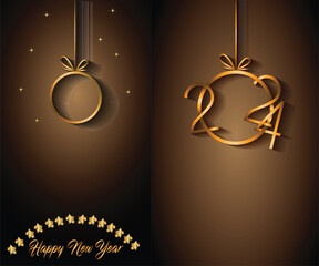 2024 Happy New Year background for your seasonal invitations, festive posters, greetings cards.