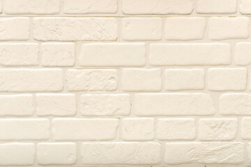 Brick wall texture. White brick wall background	