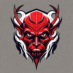 A logo for a business or sports team featuring a devil head 
that is suitable for a t-shirt graphic.