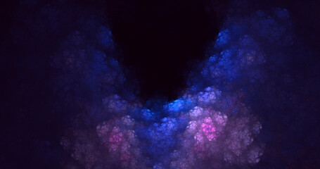 3D rendering abstract fractal light background