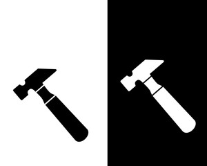 Hammer icon vector flat style illustration
