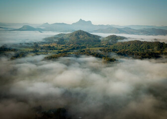 fog in the mountains