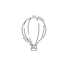 Naklejka premium hot air balloon thin line icon.