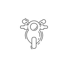 scooter line icon. scooter moped motorcycle thin line icon.