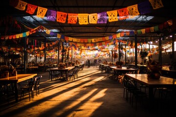 Da De Muertos Celebrations With Vibrant Decorations, Generative AI 
